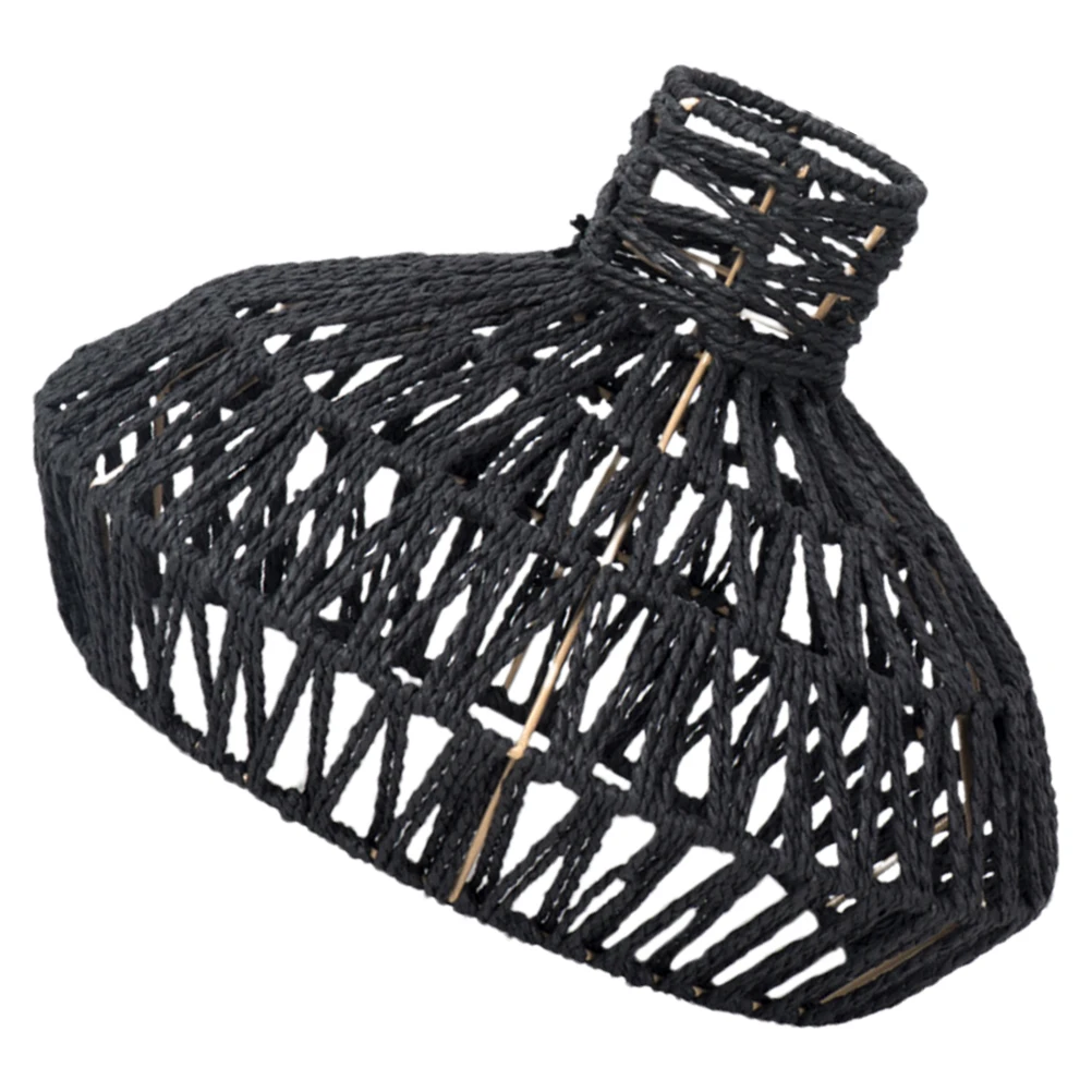 

Pendant Lamp Shade Woven Iron Paper Rope Light Lighting Decorative for Kitchen Restaurant Cafe Farmhouse Style