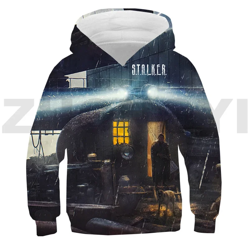 Game S.T.A.L.K.E.R. 2 Heart of Printed Pullovers Trend 3D Stalker 2 Shadow Anime Hoodie Oversized Sweatshirt Japanese Streetwear