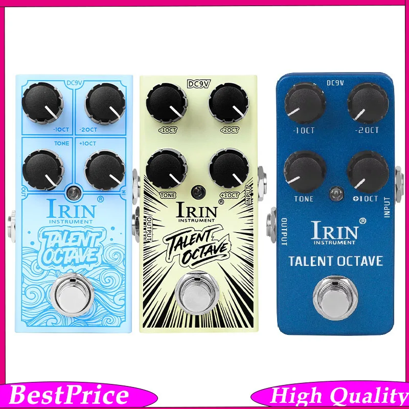 IRIN RS/F-19 TALENT OCTAVE Guitar Effects Pedal – Polyphonic Triple Octave Harmonizer Create 3 Separate Voices Guitar Pedal