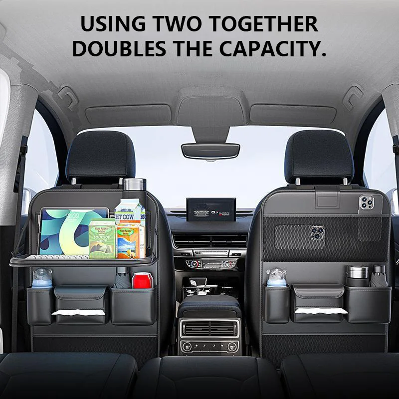 Car Seat Back Storage Hanging Bag in Car Tissue Box Backrest Storage Rack Seat Back Organizer- Essential Car Supplies Organizer