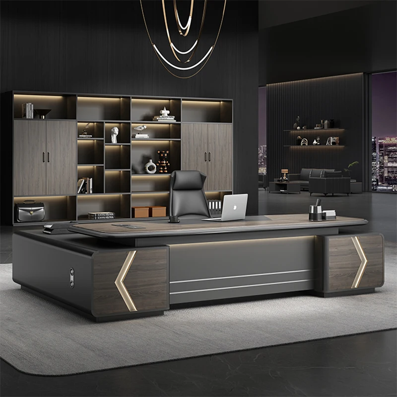 

Modern Designer Executive Desk Drawers Storage L Shape Computer Office Desks Writing Bedroom Mesa Escritorio Office Furniture