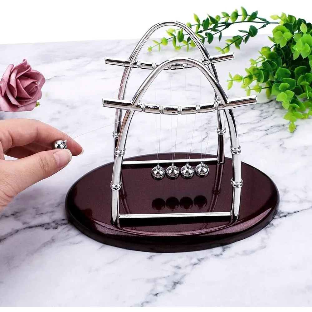 Newton Cradle Balance Steel Balls Perpetual Motion Collision Ball School Teaching Physics Science Pendulum Toy Home Decoration view 5