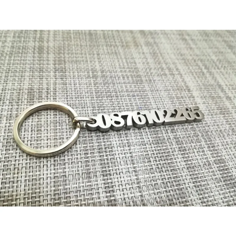 Personalized Digital Phone Number Keychain
