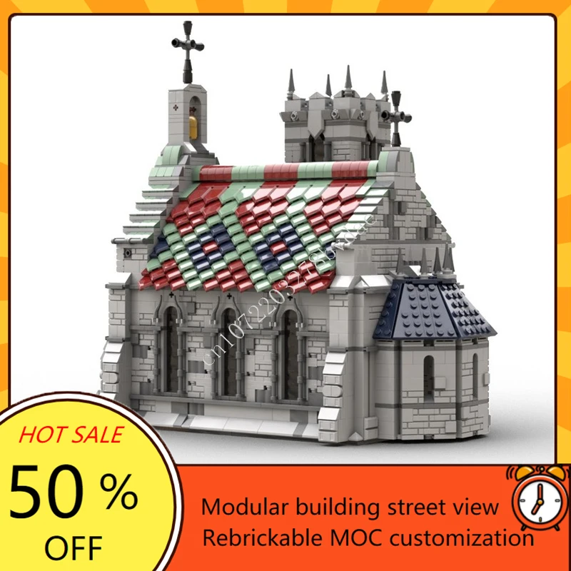 2496PCS The Old Church Modular MOC Creative street view Model Building Blocks Architecture DIY Education Assembly Model Toy Gift