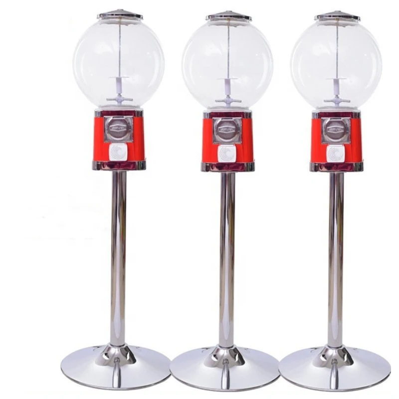 

Large Globe Gumball Bubble Vending Machine with Removable cash box single Stand