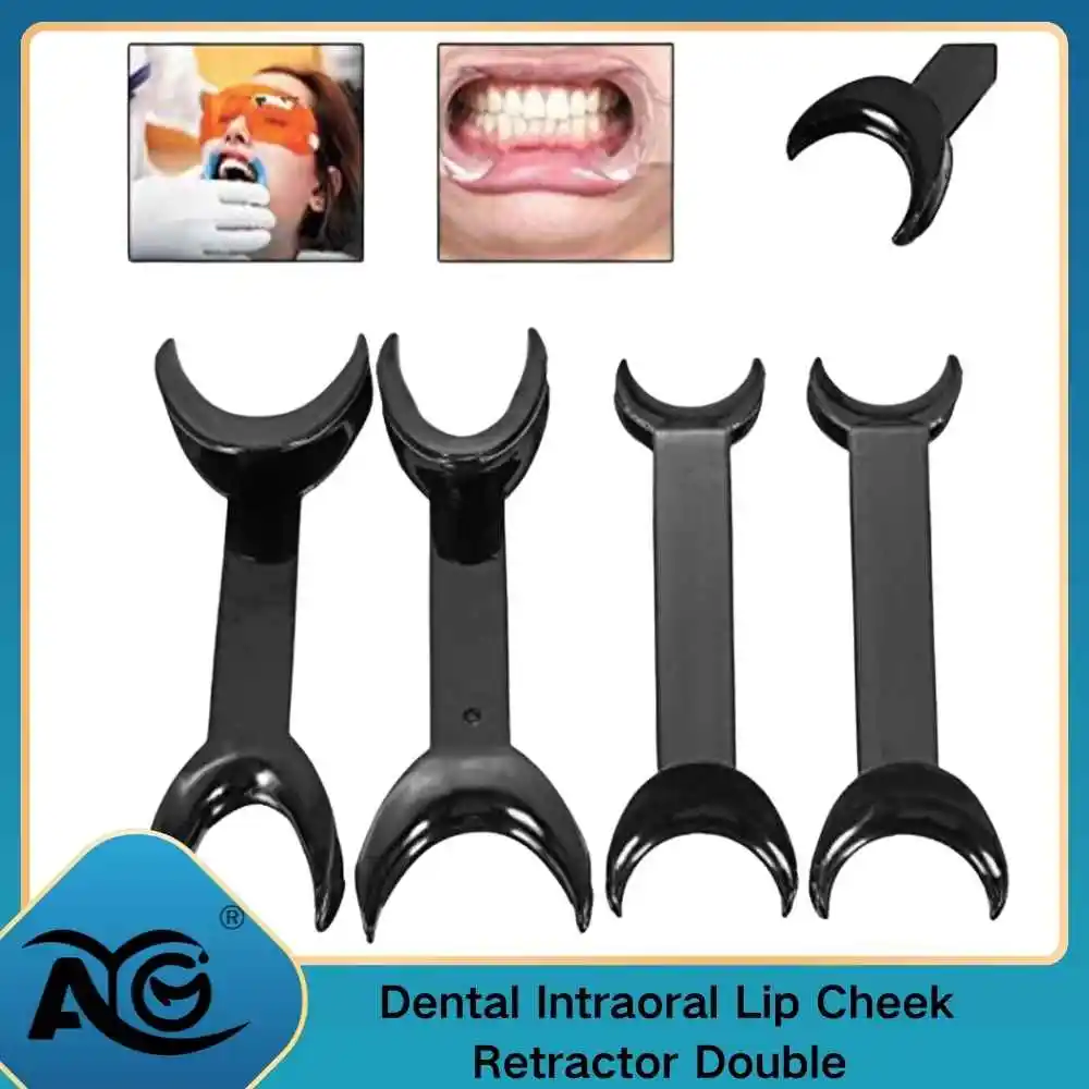 AG 4Pcs Dental Intraoral Lip Cheek Retractor Double Head Lip Retractor Dental Orthodontic Mouth Opener Dentist Instrument Tools