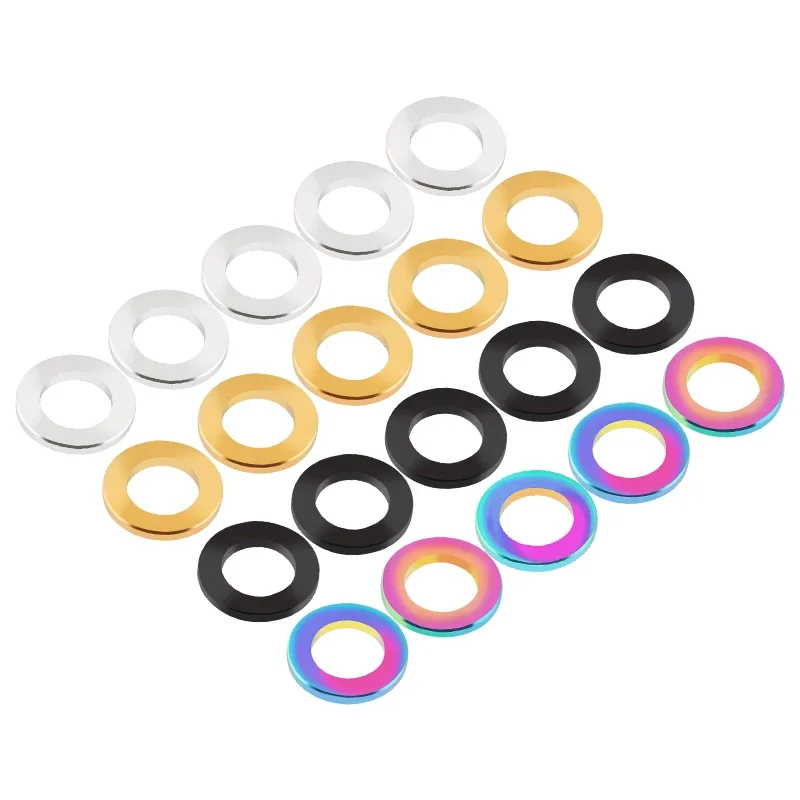 AliExpress MUQZI 10pcs Titanium Washer M5 M6 For MTB Road Bike Stem Disc Brake Seat Post Spacers Crank Brake Calipers Gasket