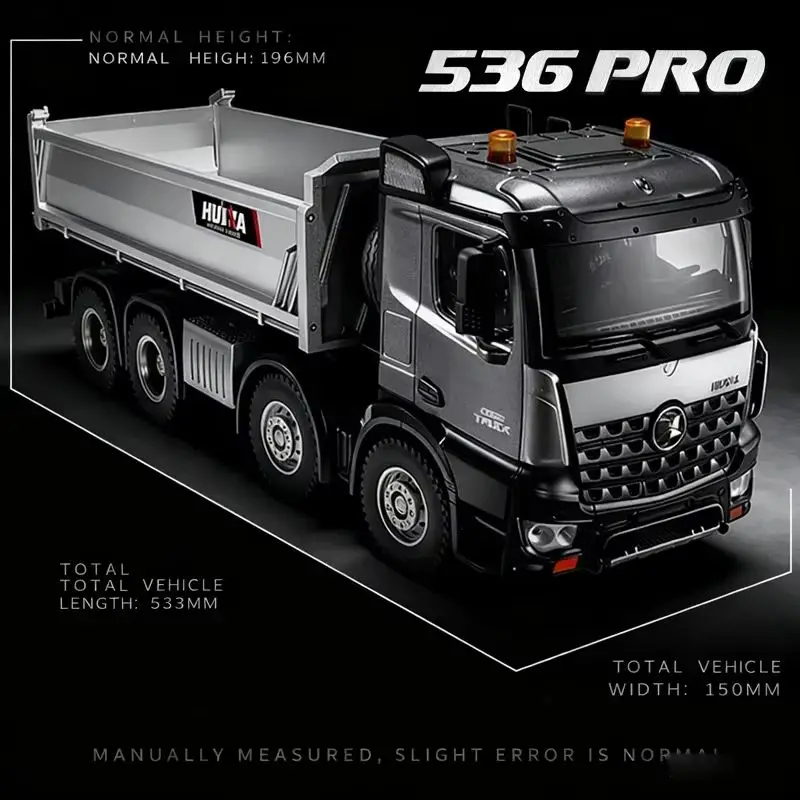 Huina Rc Model 1536pro High End Heavy Duty Remote Controlled Loading Dump Truck Alloy Boys Full Scale Engineering Vehicle Dump