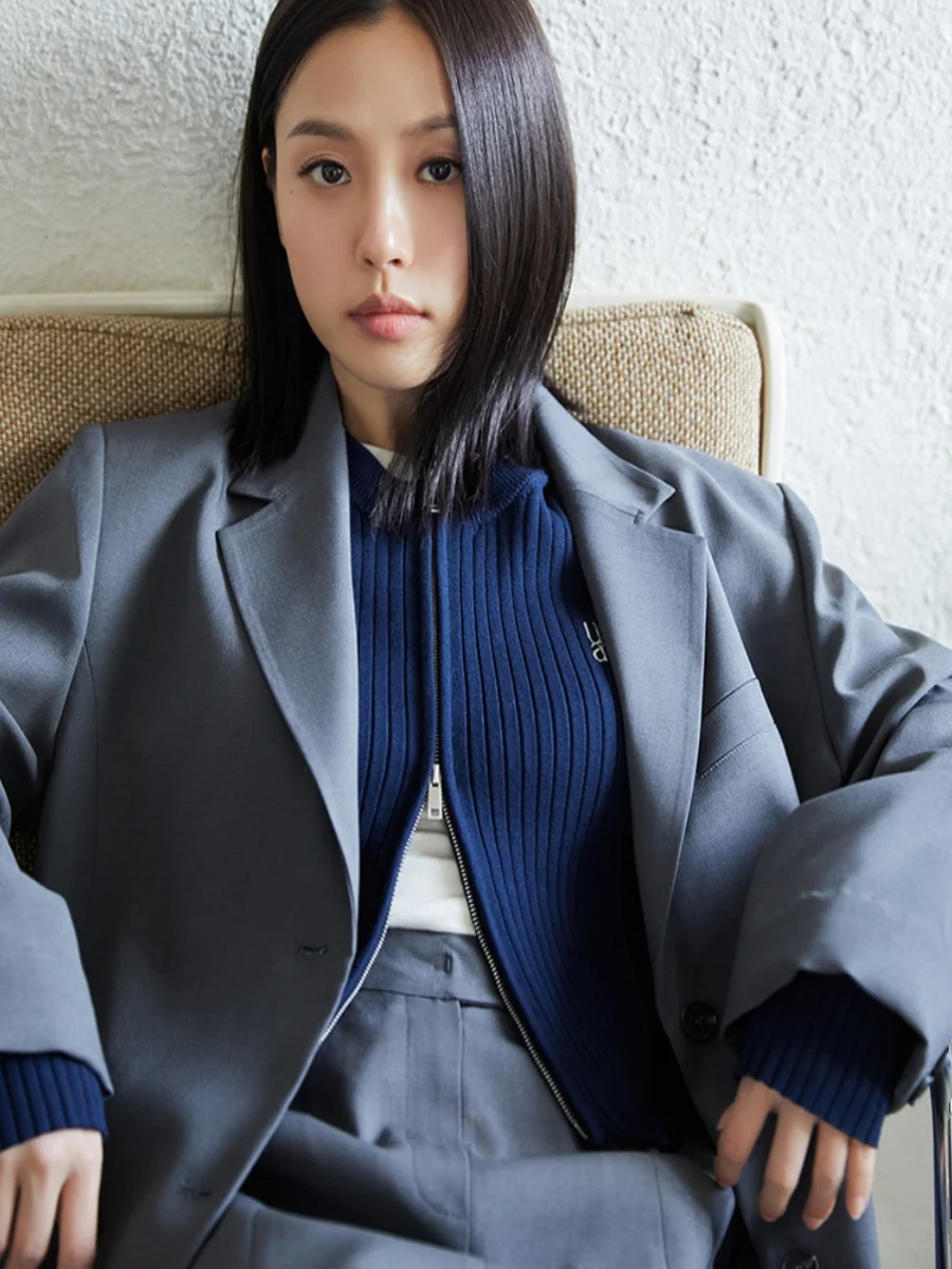 

Na Brand Authentic, весна 2025 г., костюм с широкими штанинами, юбка ey Bla, простой комплект из двух предметов, повседневный женский костюм Faion...