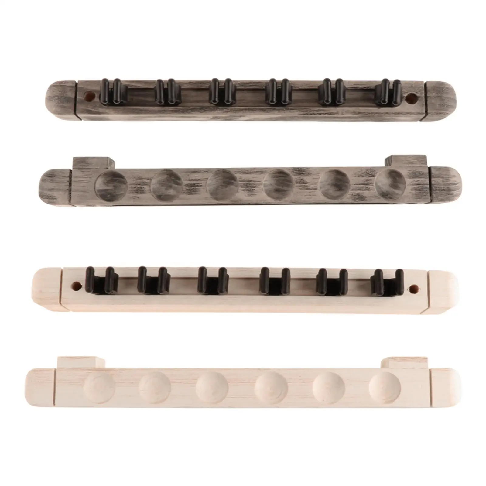 

6 Holes Pool Cue Rack Practical Sturdy Cue Rest Elegant Lightweight Organizer Pool Cue Wall Rack for Clubhouse Billiard Room