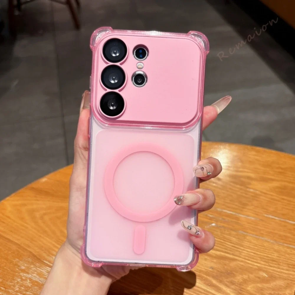 Candy Matte Phone Case for Samsung Galaxy S26 S24 S25 Ultra Plus Luxury Shockproof Protector Cover (no magnetic function)