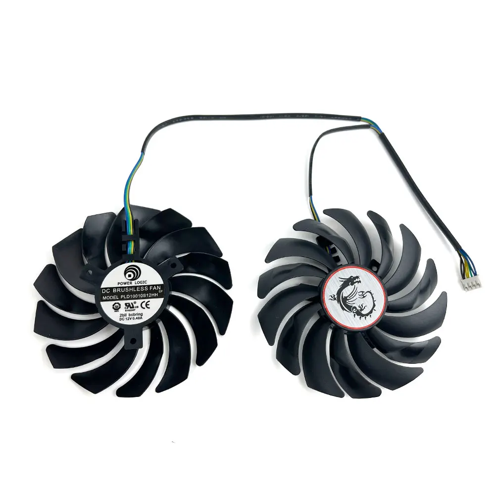 Ventilador de placa gráfica, 95mm, PLD10010S12HH, RX 580, AMD Radeon RX 580, 580, 570, RX 480, RX 470, Novo