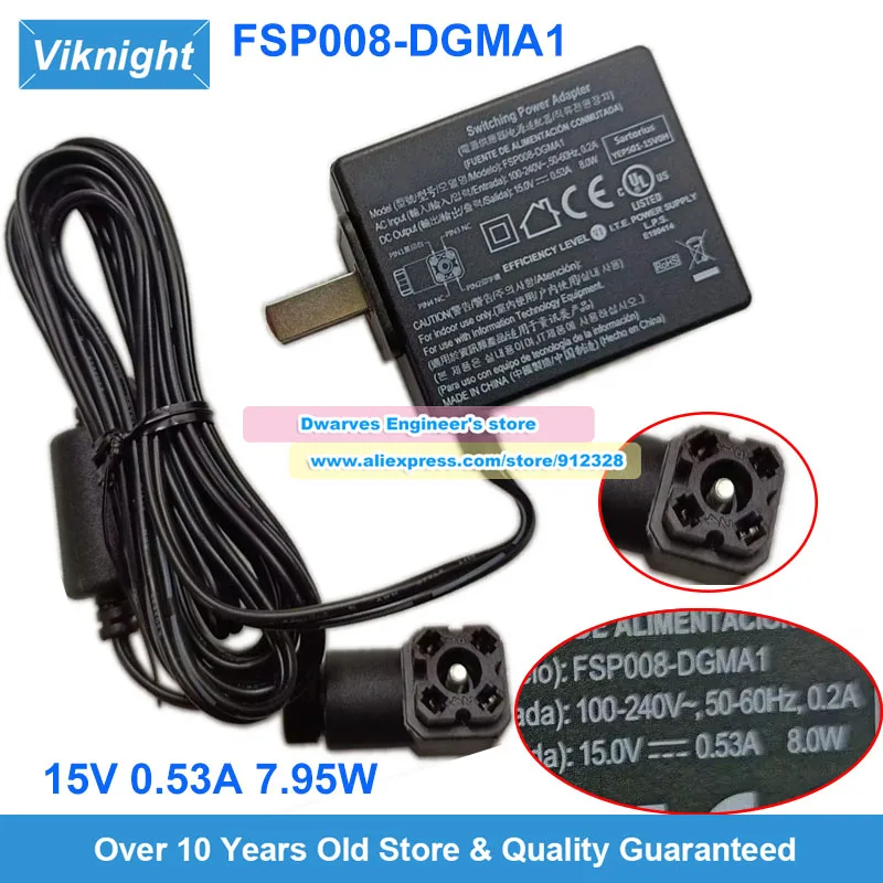 FSP008-DGMA1 AC Adapter 15V 0.53A 7.95W for Electronic Balance Power Supply Special 4 pins