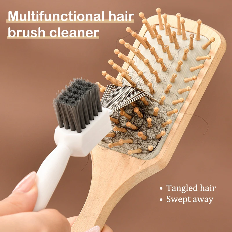 2 in1 Comb Cleaner Delicate Cleaning Hair Brush Comb Cleaning Tools Handle Embeded Tool Airbag-comb Cleaner Edge Brush