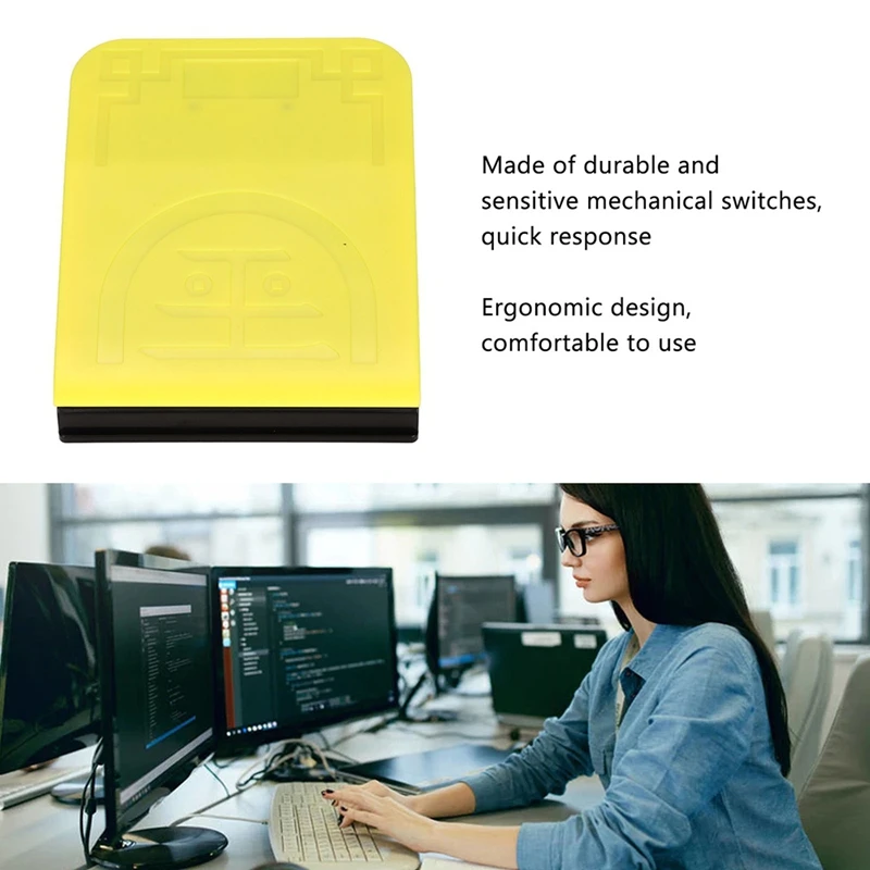 

Ножной переключатель, педаль с одним ножным переключателем, беспроводная, 2,4G, проводной USB, три режима подключения, высокая чувствительность, эргономичная педаль ножного переключателя