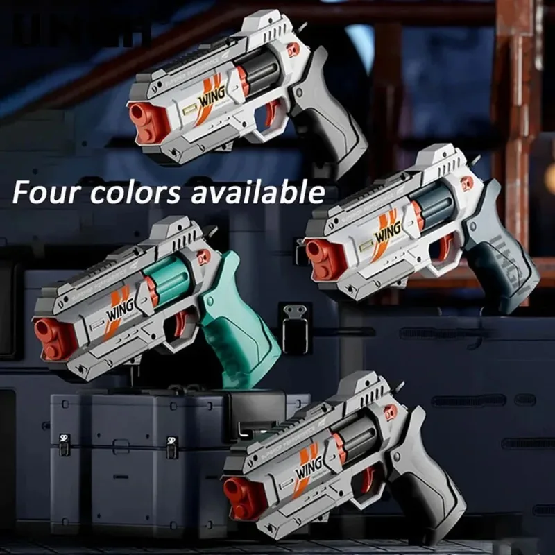 ปืนของเล่นเด็กแบบยิงลูกกระสุนนิ่ม สำหรับเด็กผู้ชายและผู้ใหญ่ ทำจากโฟม EVA ปืนพกเปลี่ยนรูปได้เร็ว ปืนรีวอลเวอร์ ของเล่นยิงปืนกลางแจ้งสำหรับเด็ก ของขวัญ