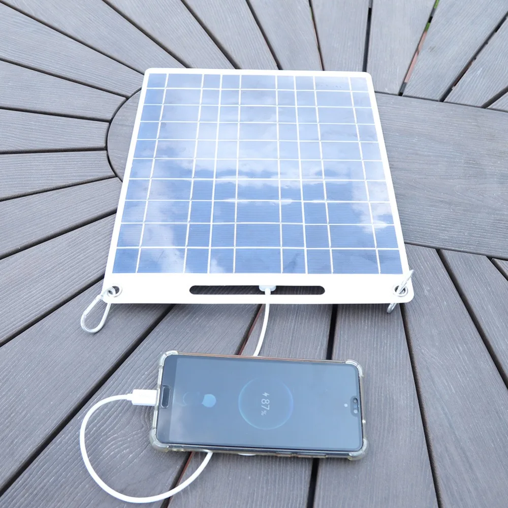 Panel Solar portátil de 5V, placa Solar con carga segura USB, estabiliza el cargador de batería, Banco de energía, teléfono, Camping al aire libre, hogar