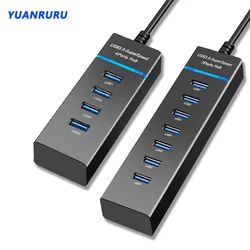 USB 3.0 Hub USB Hub Multi USB Splitter High Speed 7 Port USB Hub Multiple USB Port Multiple Expander for Pc Accessories