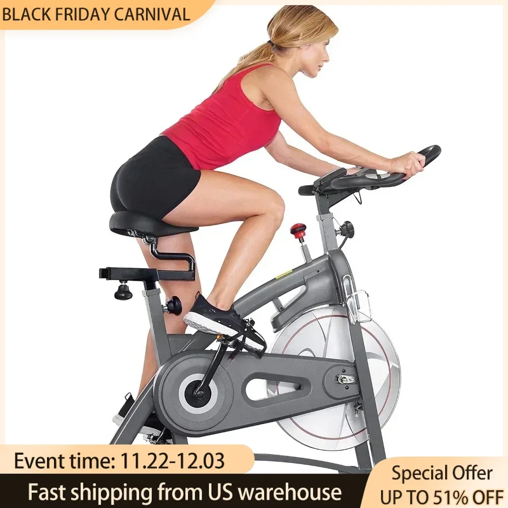 Exercise Bike Premium Magnetic Resistance Interactive Indoor Cycling,Comfortable Adjustable Seat,Optional Bluetooth Connectivity