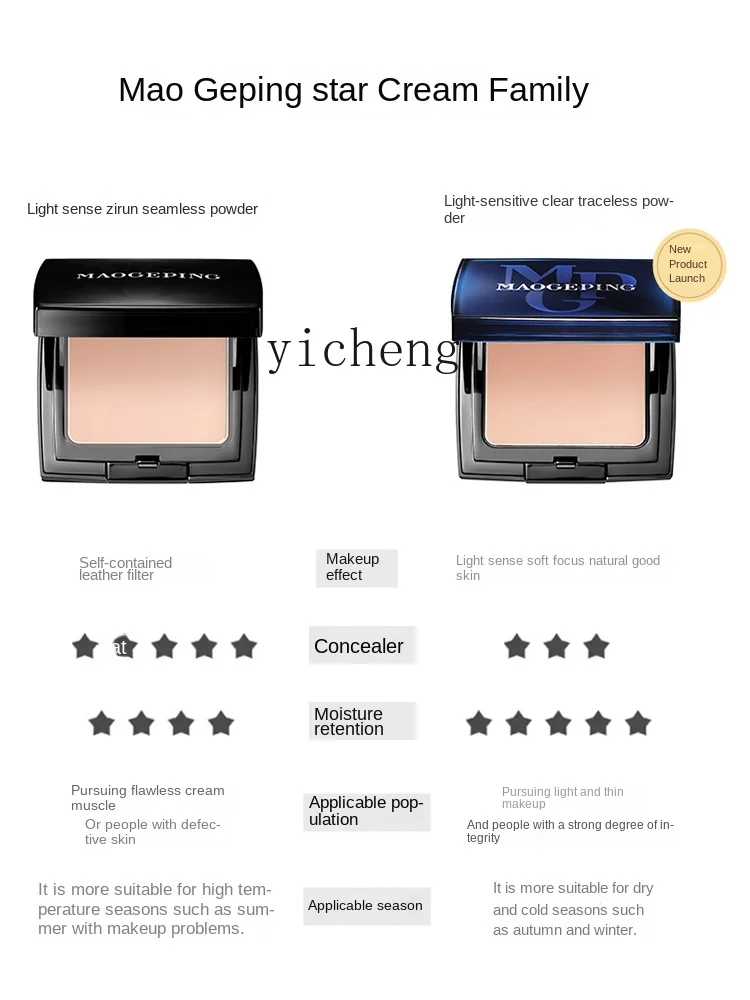 YY Powder Light Feeling Moisturizing Seamless Clear Powder Base Makeup Foundation Brightening