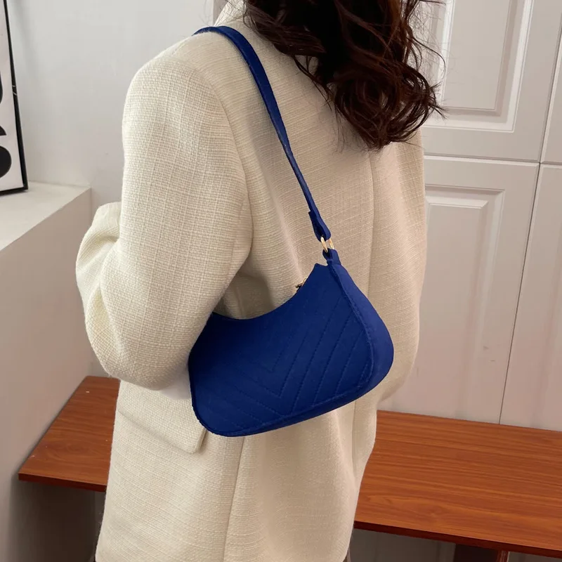 Fashion Women Handbag Solid Color Casual Mini Underarm Bag Female Chain Shoulder Pouch Hot Sale Ladies Leather Tote Bag