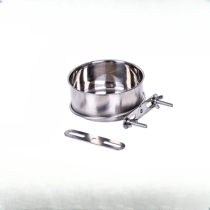 Dog bowl anti-tipping hanging cat bowl stainless steel pet food bowl