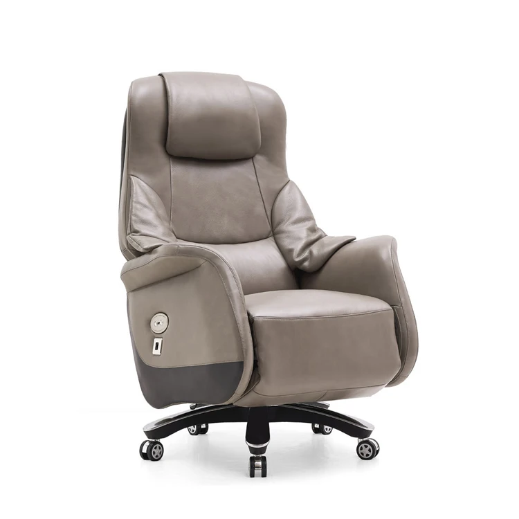 Electric Adjustment Modern Leather Function Office Computer Chair Comfortable Luxury Boss Recliner Swivel Chair