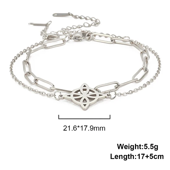 Frauen Bohemian Layered Keltische Knoten Fußkettchen Sommer Strand Perle Kette Auf Fuß Hexe Knoten Knöchel Armbänder Für Frauen Bein Kette Schmuck – Detail 23