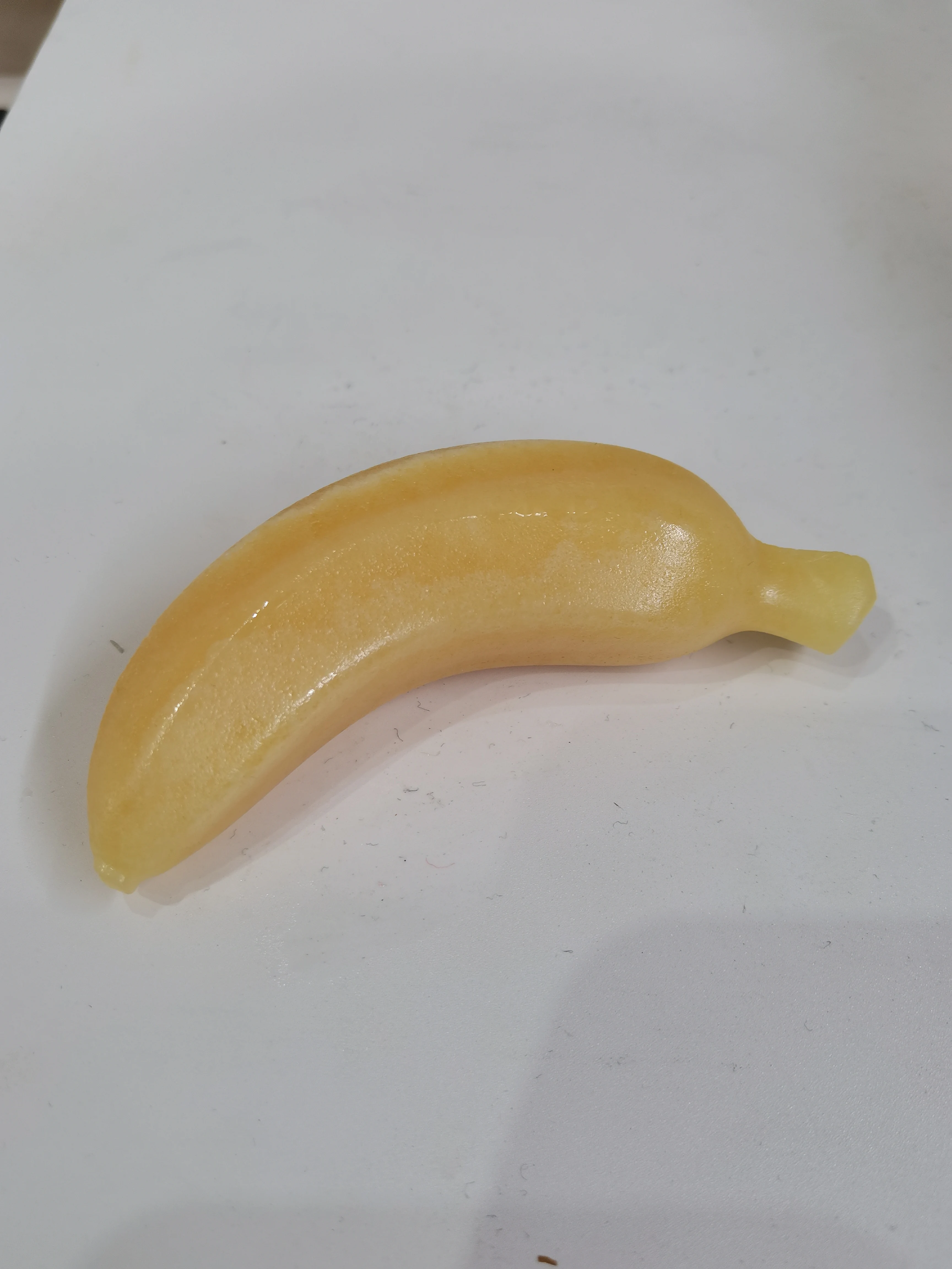 10cm Natural amarillo Calcita cristal fruta plátano tallado energía piedras preciosas artesanías decoración del hogar