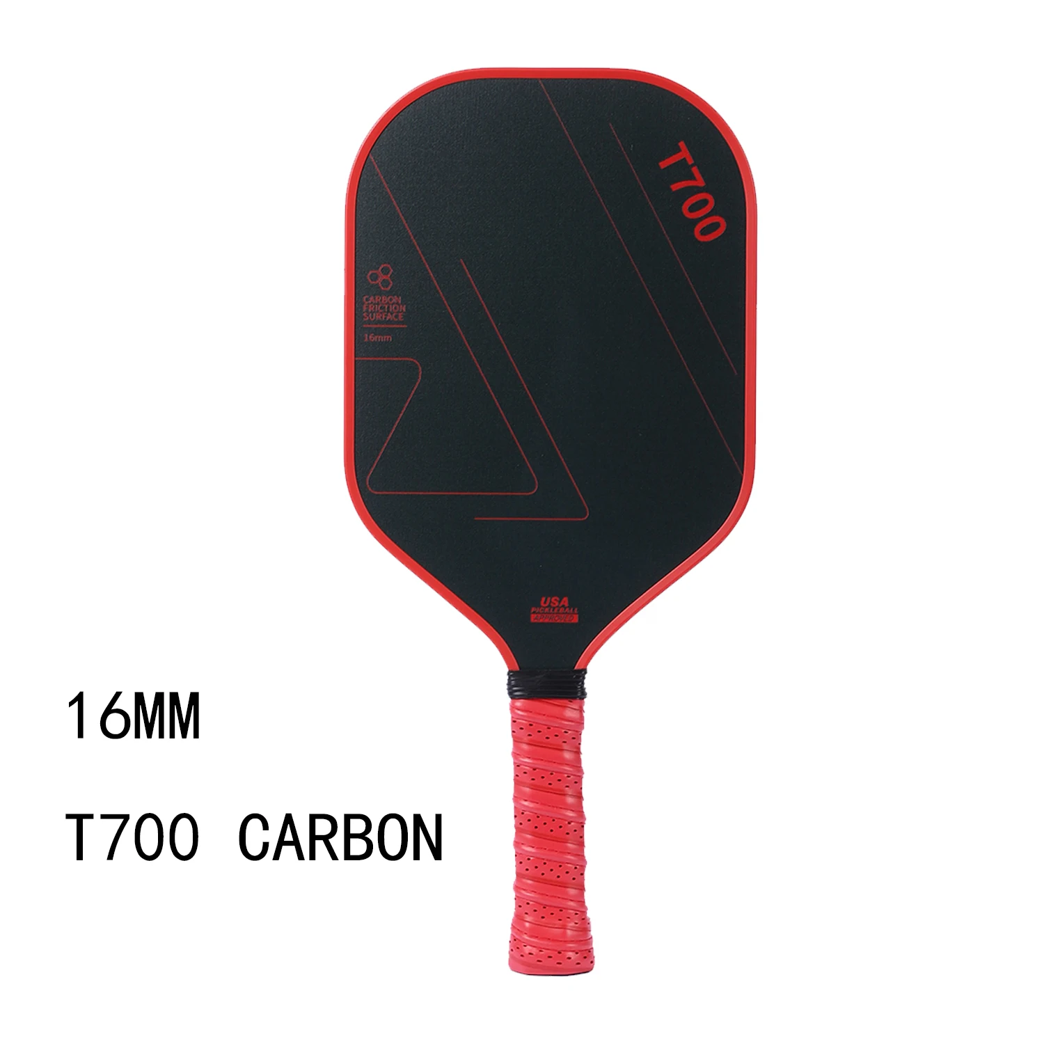 Vision Pickleball Paddle Textured Carbon Grip Surface Technology Maximum Spin Control Added Power Core Bat Pickleball Racket