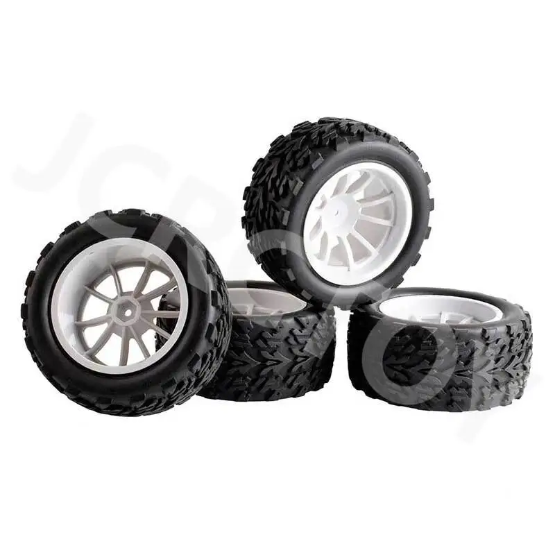 RC 4 pezzi 115mm pneumatico in gomma con ruota in plastica e inserto in spugna per 1/10 HSP 94108 94111 94188 Monster Truck Car parti di aggiornamento