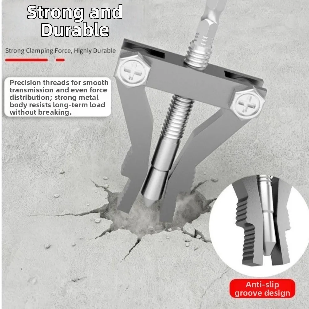 Electroplated Metal Broken Pipe Thread Extractor Hex Shank Expandable Gripping Mechanism Broken Thread Puller Rust Resistant