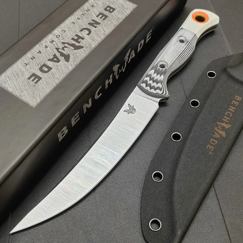 BM Fixed Blade Knives 15500-1K Bench S45VN Blade Steel Made Hunt Meatcrafter G10 Handle Outdoor Camping Hunting Pocket