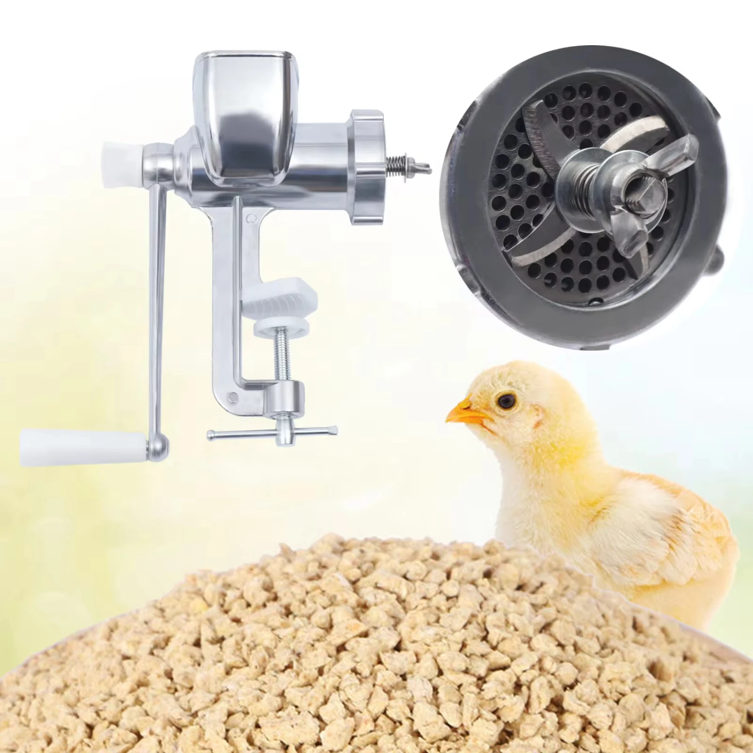 

New Manual Stainless Steel Birds Bait Pellet Feed Mill Manual Pet Food Pellet Maker Machine