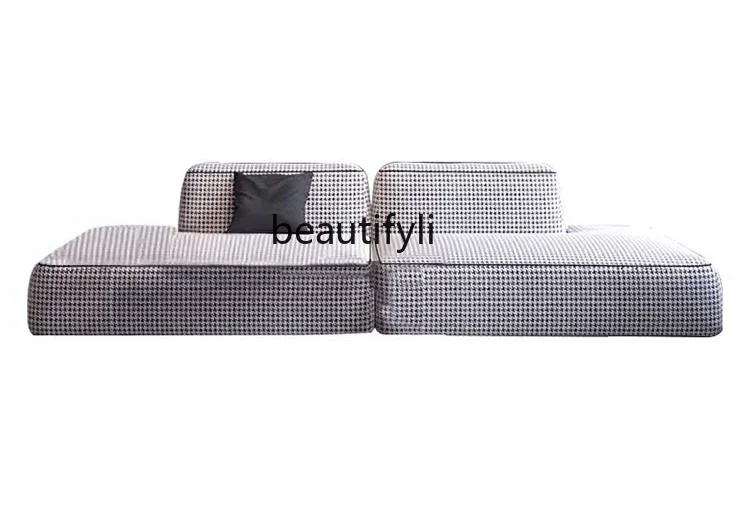 Nordic fabric sofa small apartment living room model room designer, simple and modern, multi-person sofa