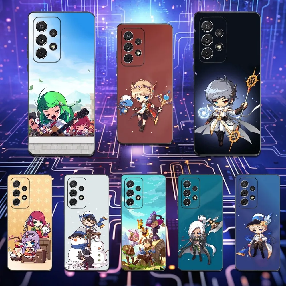 

Game M-Maplestory Phone Case For Samsung S25,S24,S23,S22,S21,S20,S10,Ultra,Plus,Lite,FE,Soft Silicone Black Cover