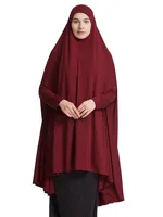 Formal Muslim Prayer Garment One Piece Long Khimar Women Islamic Dubai Turkey Namaz Burka Jurken Ramadan Eid Long Hijab Jilbab