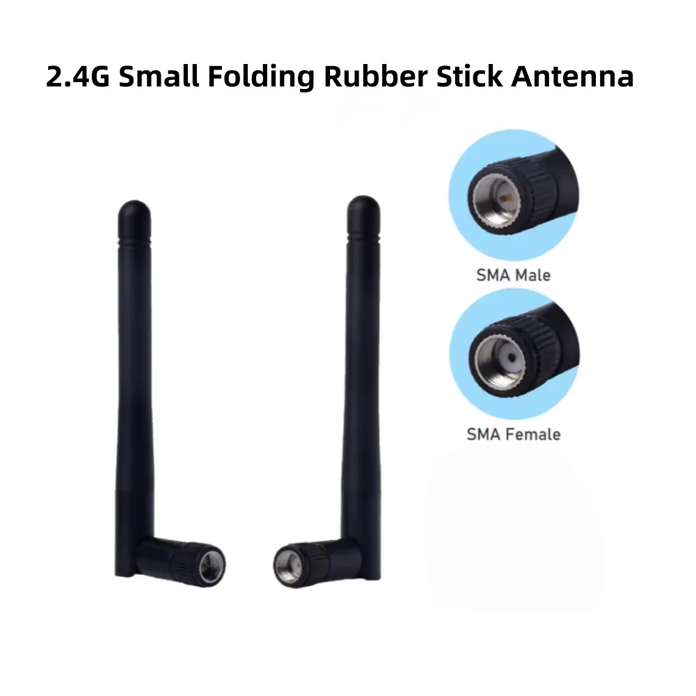 Antena WiFi de 2,4 GHz, antena WiFi con conector macho hembra SMA RP-SMA aérea, 3dBi utilizada para antena de enrutador inalámbrico Wi Fi 2 uds