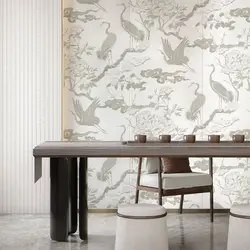 Peel and Stick Wallpaper Boho Peony Floral Crane Natural Vintage Stick On Floral Wallpaper for Bedroom Accent Wall Home Decor