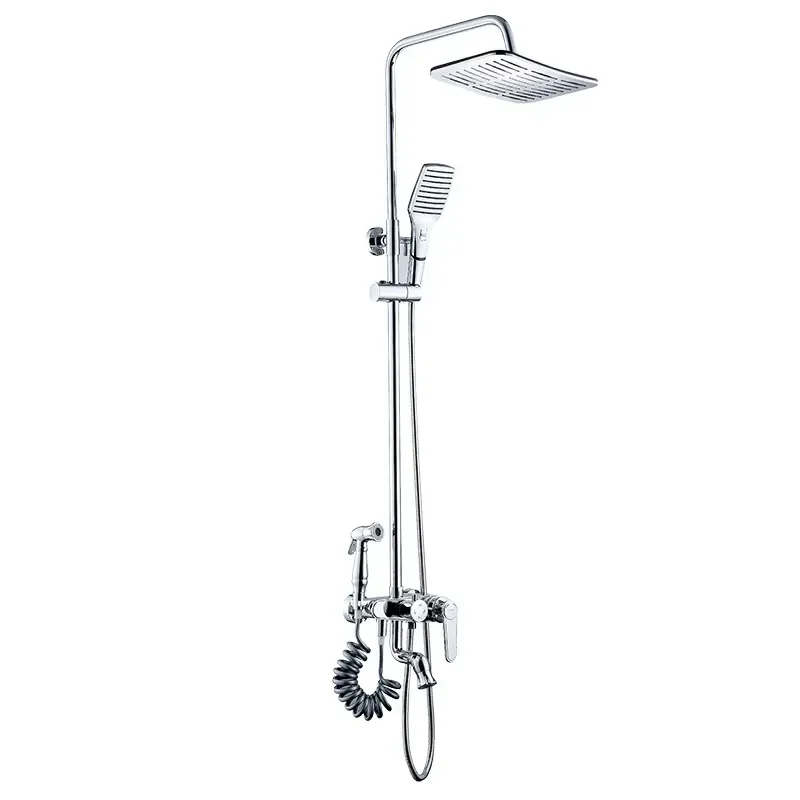 New Trend Wall-Mounted High Pressure Hand-Rotating Power Shower Set Bathroom Faucet Accessories