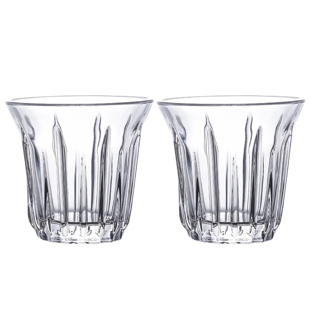 

2Pcs Decorative Drinking Glasses Premium Glass Coffee Cups Ideal for Milk Beer Cocktails Exquisite Desktop Adornment for Home