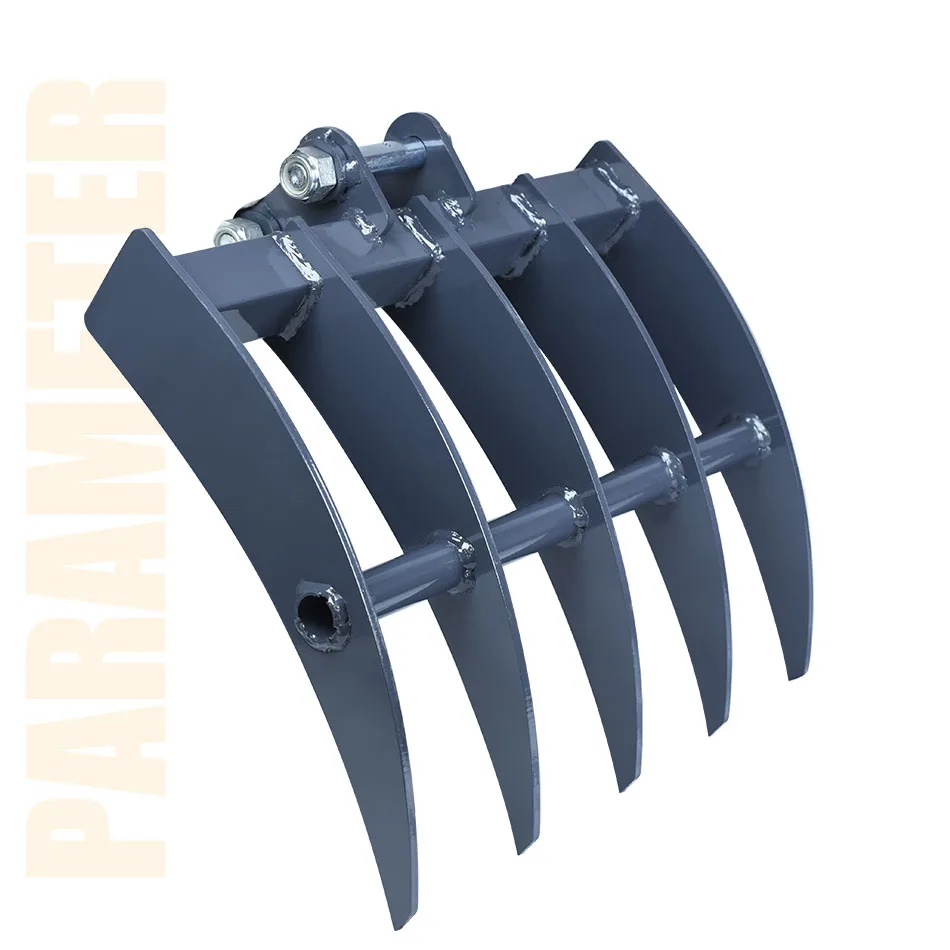 Mini Graafmachine Hark Kleine Graver Hark Bijlagen Verwijdert Puin Losse Bodem Oppervlak Hark Accessoire Voor 0.8-2ton Graafmachine