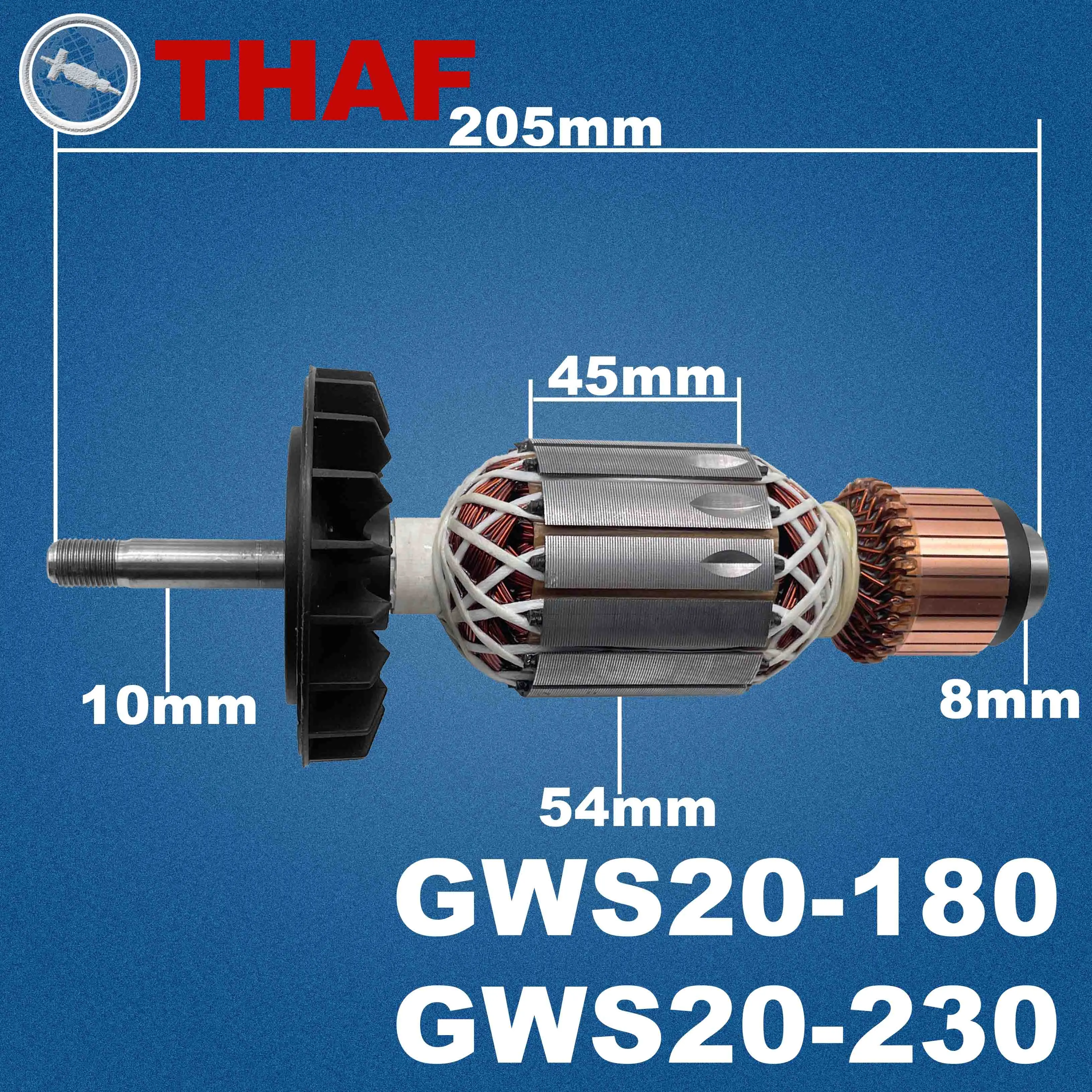 AC 220V 240V GWS20-180 GWS20-230 Armature Rotor Stator Field For BOSCH Angle Grinder Spare Parts Grinder GWS 20-180 GWS 20-230