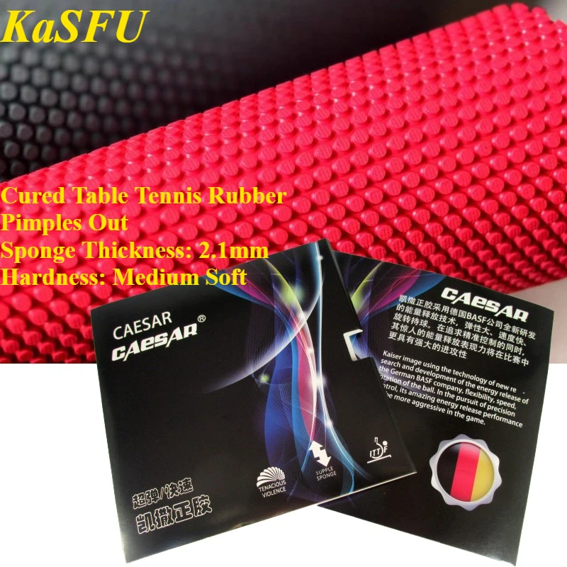 CAESAR معالجة تنس الطاولة المطاط البثور مع 2.0 مللي متر الطاقة الألمانية الإسفنج بينغ بونغ المطاط لمكافحة حلقة غرق هجوم سريع