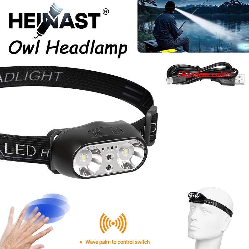 Mini LED Headlamp Portable COB Headlight 3 Light Modes Camping Head Torch Outdoor Emergency Lamp Night Working Fishing Lantern