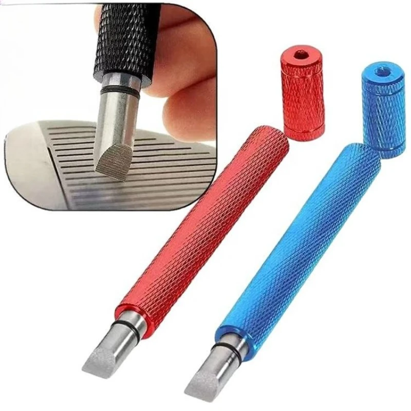 Golf Club Grooving Sharpener Re-Grooving Tool Club Cleaner for Wedges & Irons Golf Accessories U/V Cleaning Tool