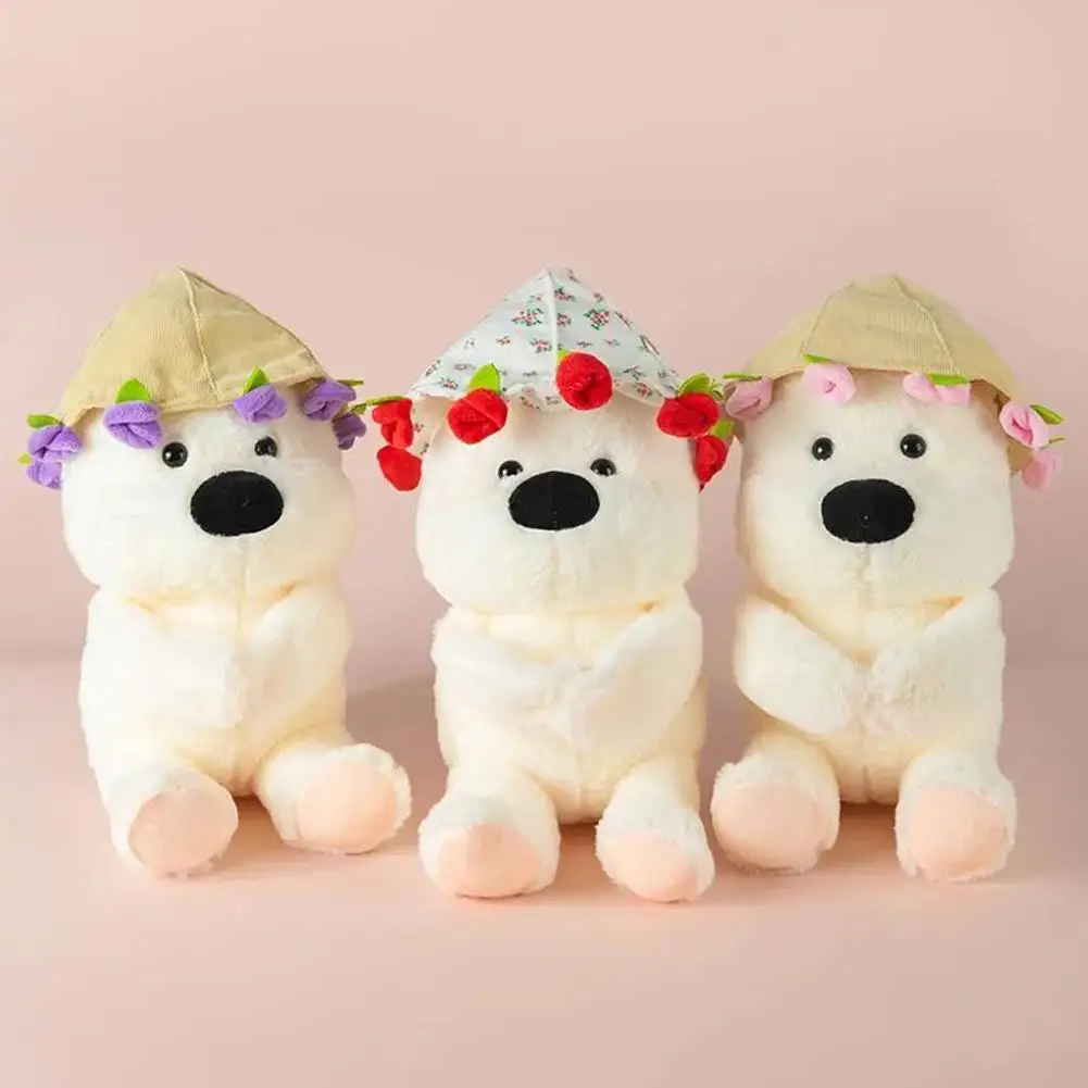 عيد الحب روز دمية Kawaii محشوة ألعاب من نسيج مخملي اليدوية دمية الكرتون أنيمي لطيف باقة الورد أرنب الدب جرو دمية عناق دمية #4