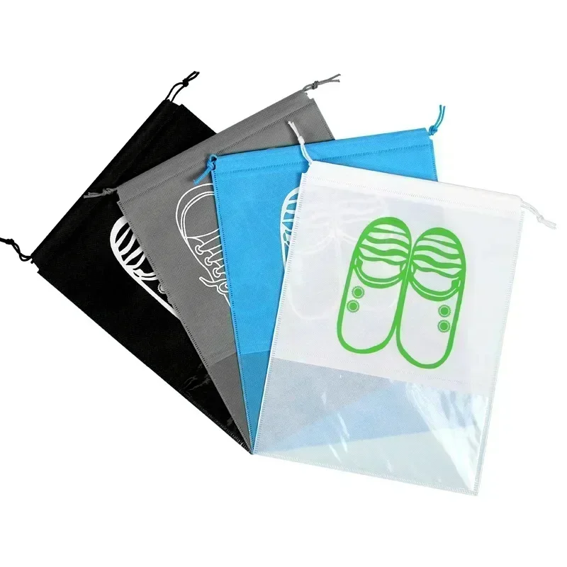 Non-woven Drawstring Bags Sports Travel Dust-proof Storage Bags Polyester Drawstring Bags Fast Shipping