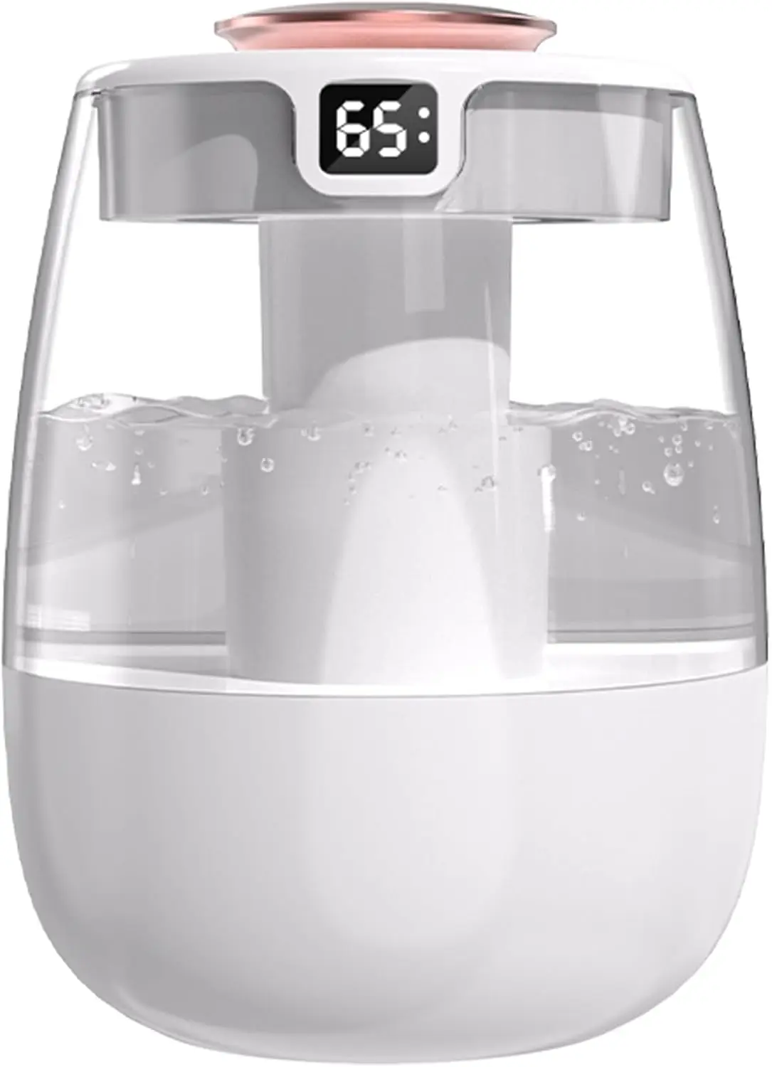 

Cool Mist Humidifier 2.2L Top-Fill, Quiet Digital Display, Night Light, Auto Shut-Off, USB-Powered