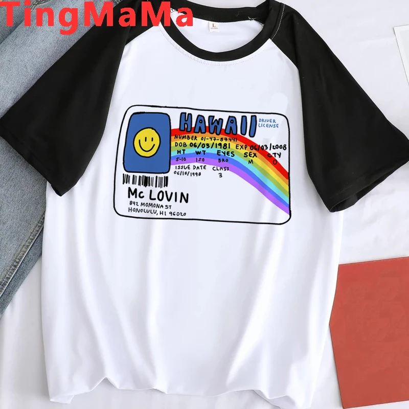 2022 Homme Mclovin T Shirt Summer Men T-shirt Mclovin Id Card Superbad Geek Mens Hip Hop Funny Graphic Tees Harajuku Shirt Male